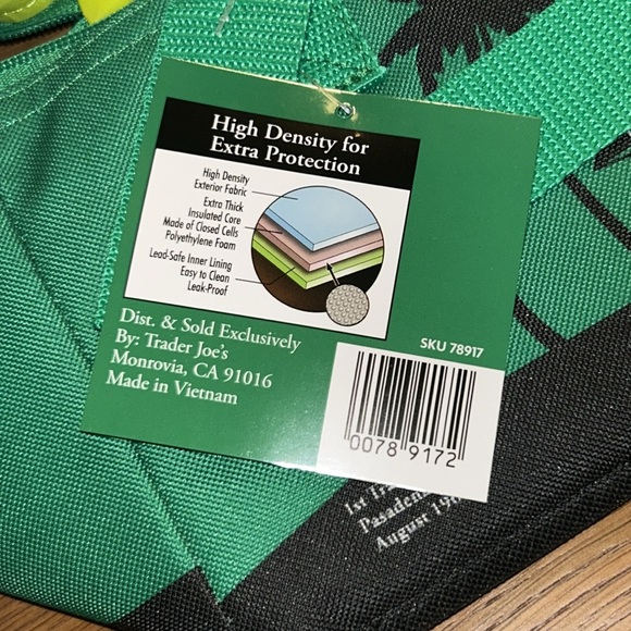 NWT Trader Joe’s Green Mini Insulated Cooler Bag - Picture 6 of 14